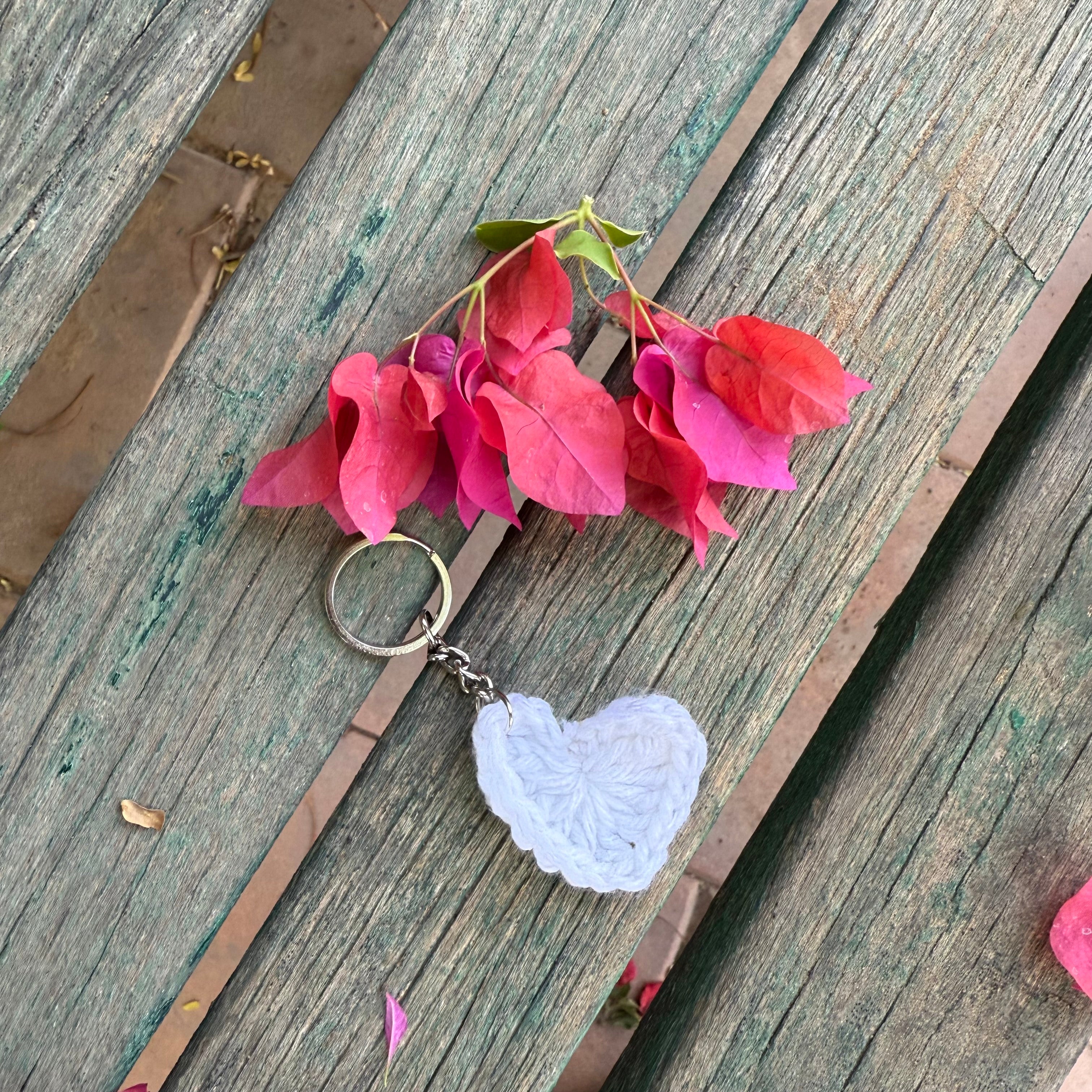 Crochet Heart Keychain – A Tiny Token of Love
