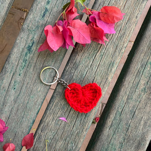 Crochet Heart Keychain – A Tiny Token of Love
