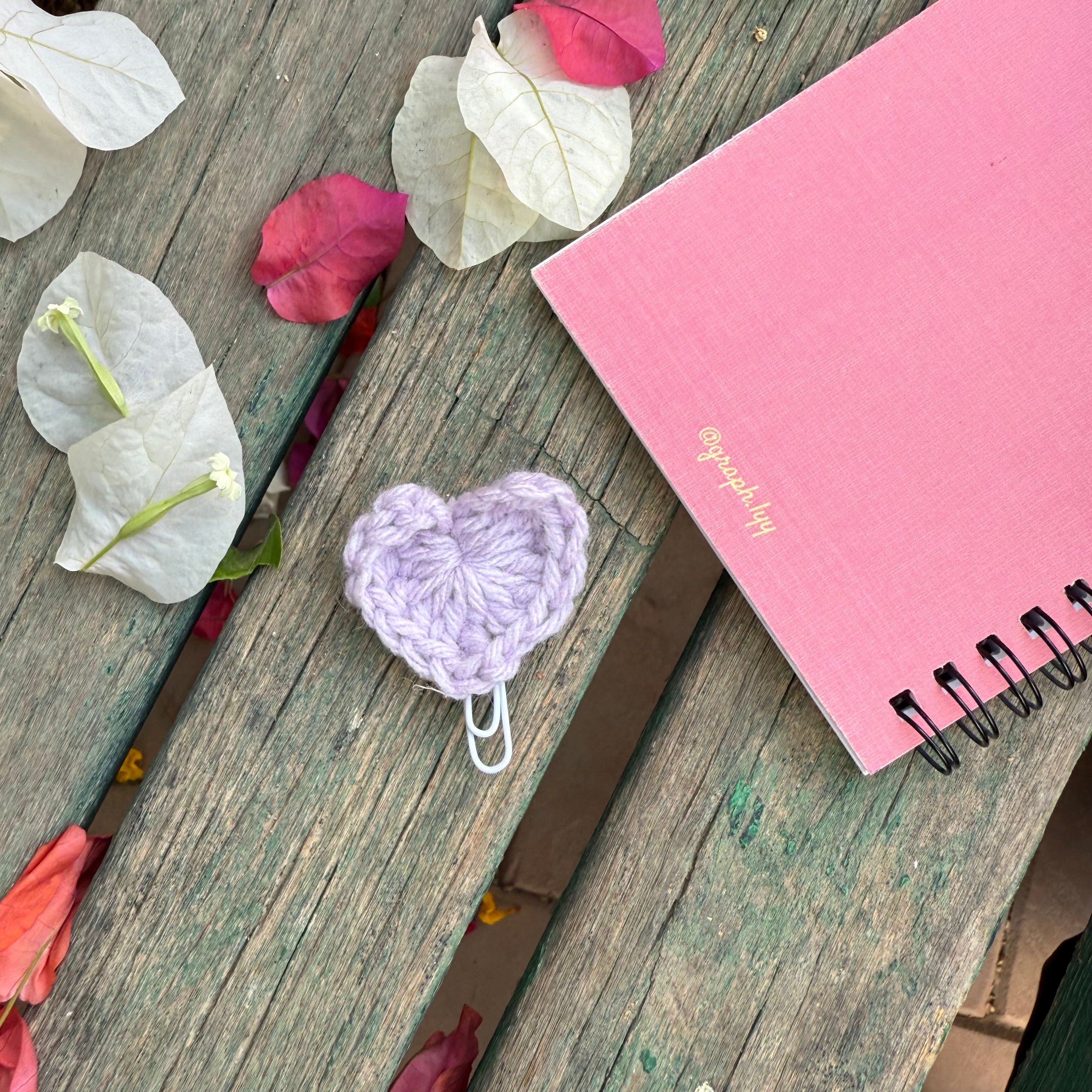 Handcrafted Crochet Heart Bookmark