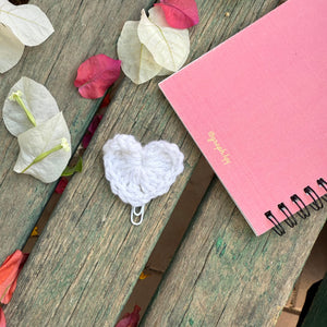 Handcrafted Crochet Heart Bookmark
