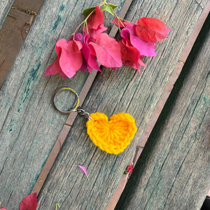 Crochet Heart Keychain – A Tiny Token of Love