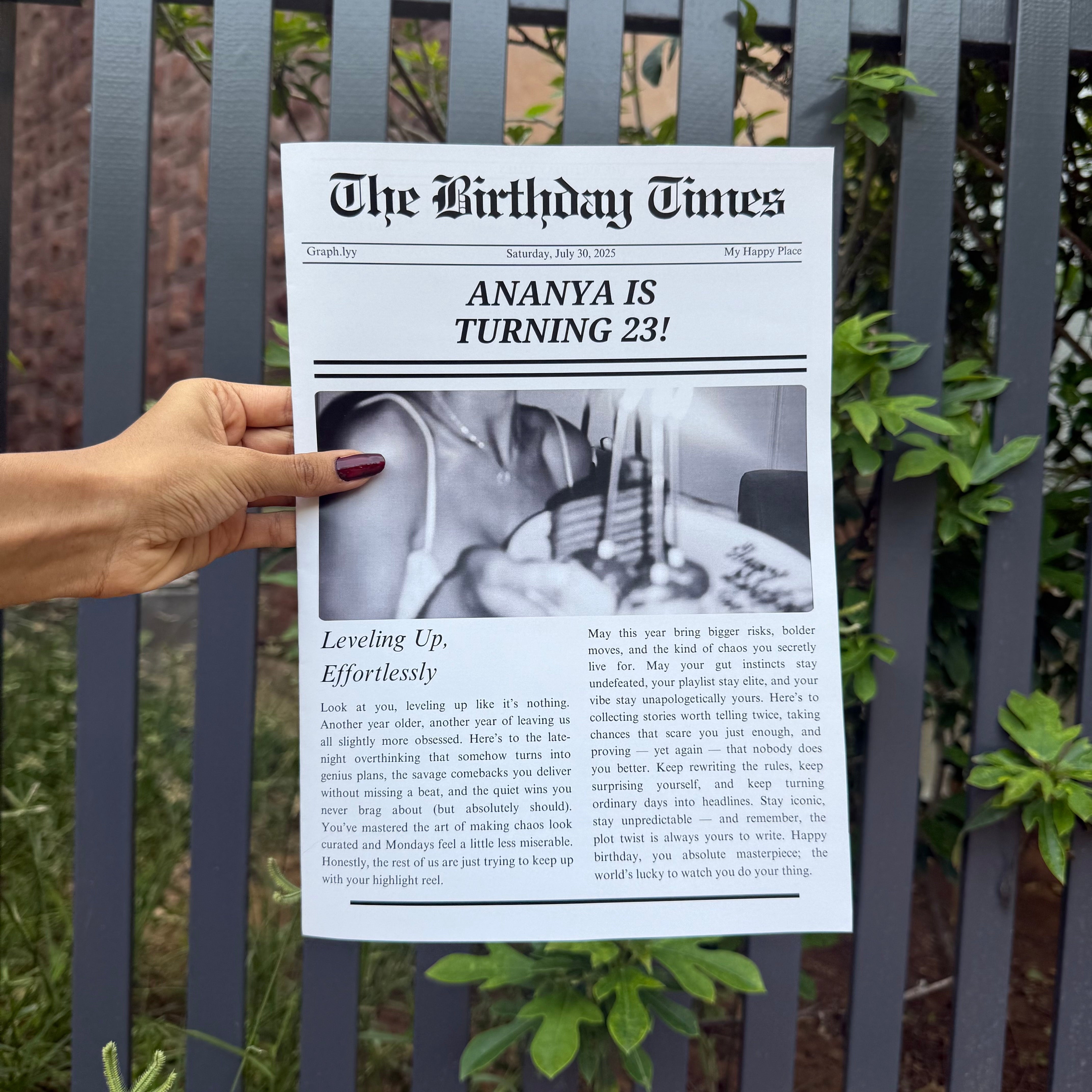 The Birthday Times : Birthday Newspaper