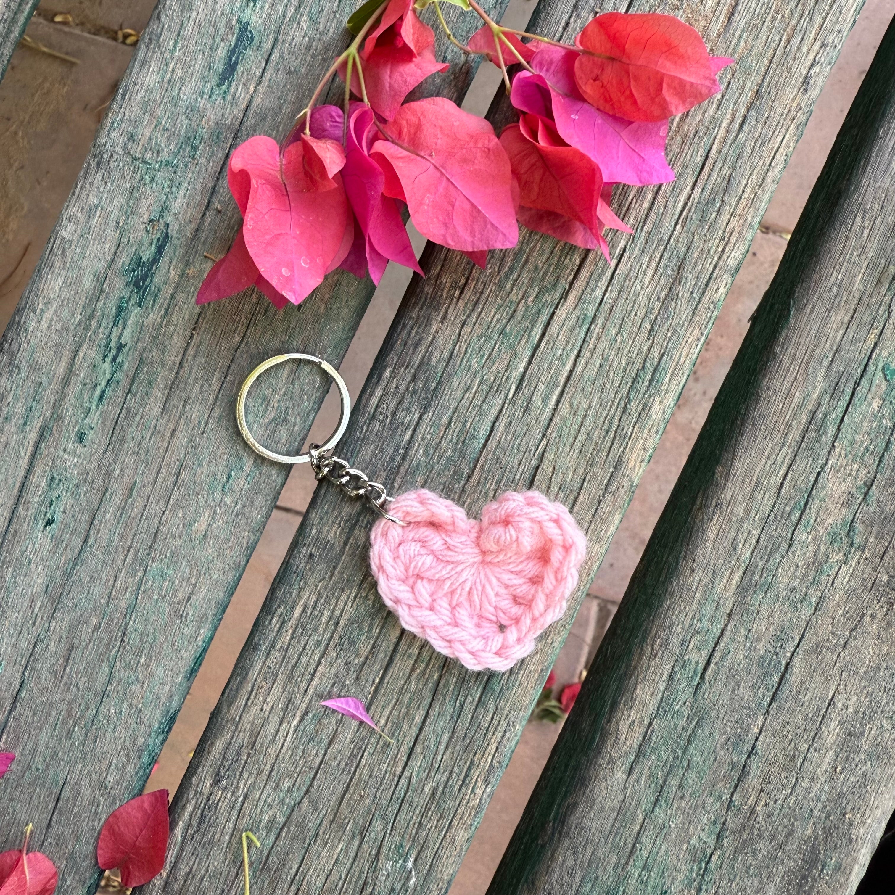 Crochet Heart Keychain – A Tiny Token of Love