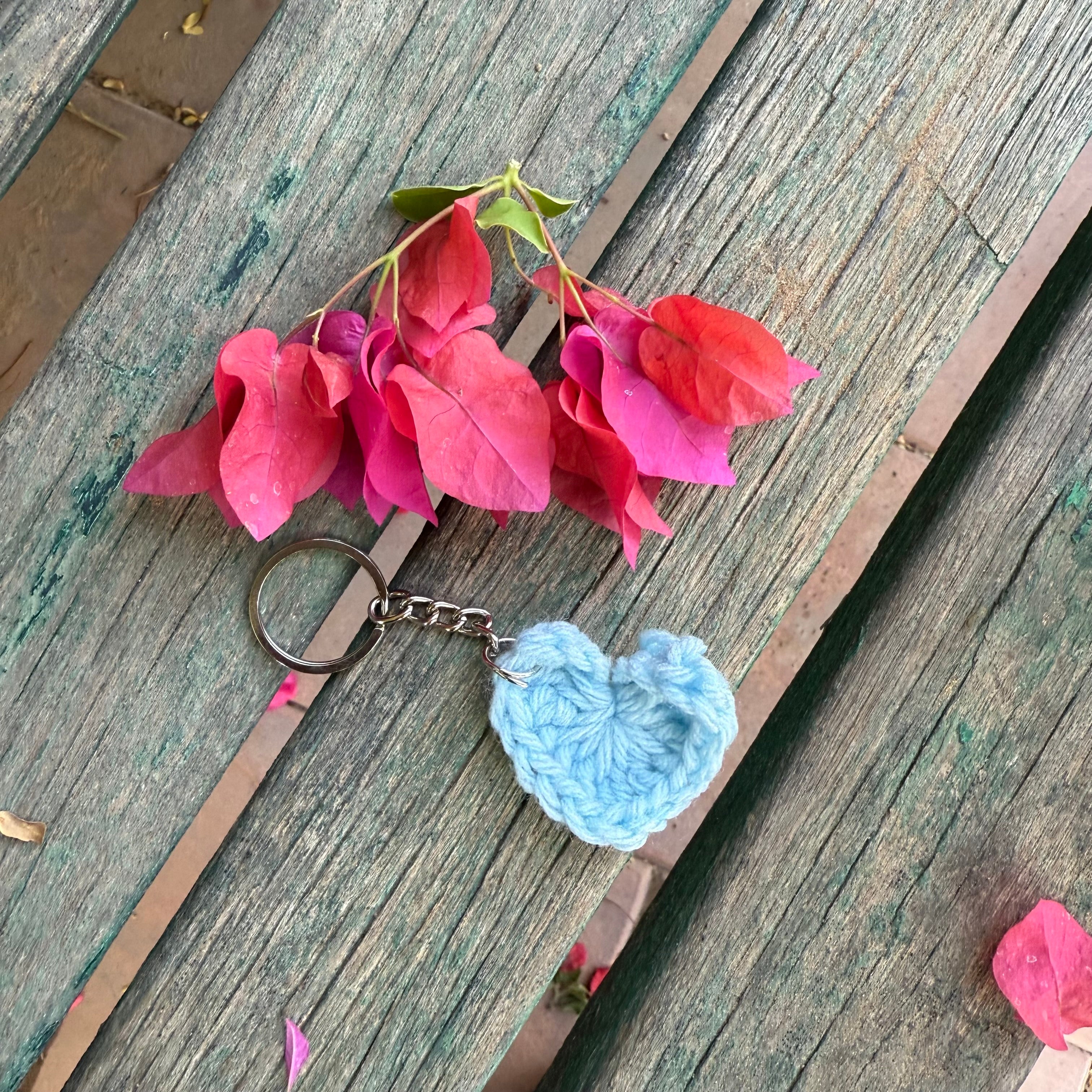 Crochet Heart Keychain – A Tiny Token of Love