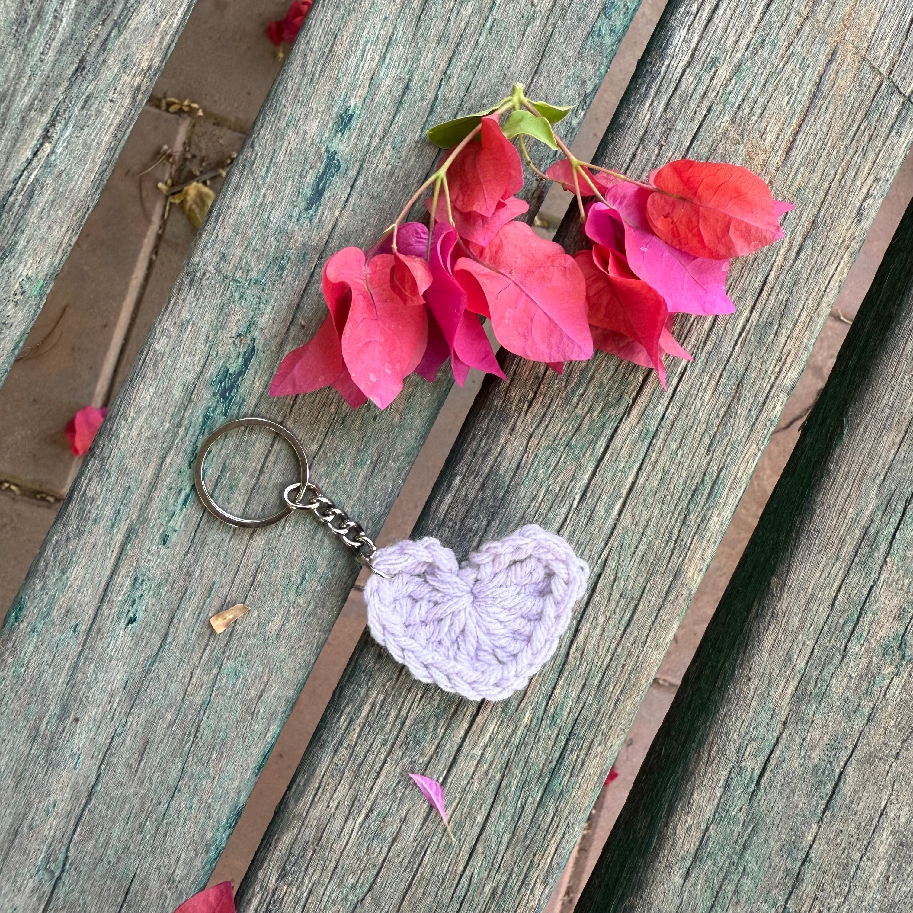 Crochet Heart Keychain – A Tiny Token of Love