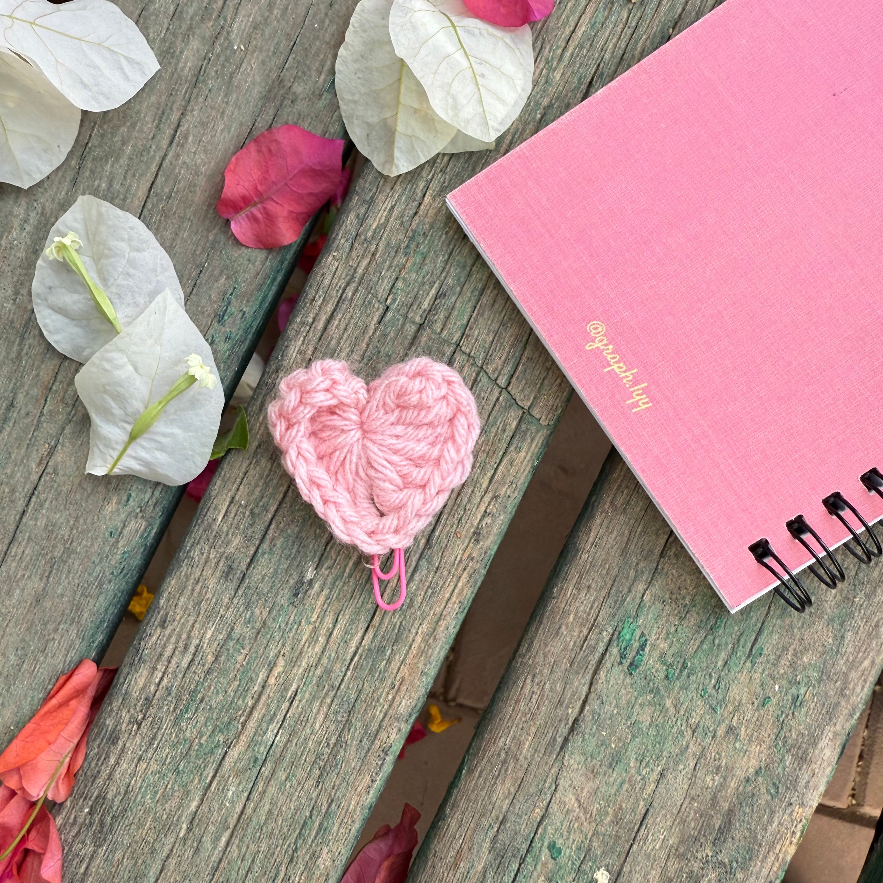 Handcrafted Crochet Heart Bookmark